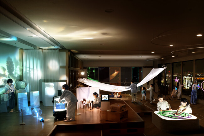 【リゾナーレ大阪】光の不思議さや美しさを再発見！光と自由に遊び、子どもの創造力を広げる「夜のアトリエ」開催