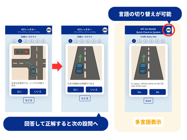 訪日外国人向けにレンタカー貸出時の「交通ルール確認・同意機能」を多言語で実装開始 ― AdvaNceD IoTスマートチェックイン for レンタカー