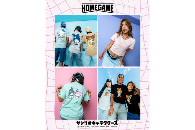 「サンリオキャラクターズ」とHOMEGAMEによるコラボレーションTEEが登場!