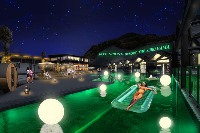 秋の夜長を楽しむ「Autumn Night Pool」を開催！温水プールやサウナなど、夜空の下で過ごす至極の非日常体験をお届け