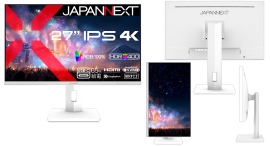 JAPANNEXTが27" IPSパネル 昇降式スタンド搭載 USB-C給電対応の4K液晶モニター(ホワイト)を39,980円で9月26日(金)に発売 JAPANNEXTが27" IPSパネル 昇降式スタンド搭載 USB-C給電対応の4K液晶モニター(ホワイト)を39,980円で9月26日(金)に発売
