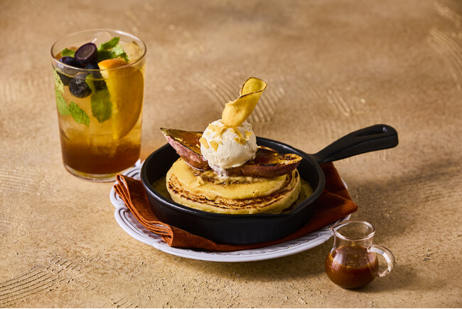 パンケーキカフェ「Butter(バター)」より窯出しブリュレパンケーキ「蜜芋と塩キャラメル」10/2(木)より期間限定発売！