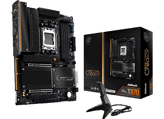 ASRockから、AMD X870チップセットを搭載したATXマザーボード『X870 Taichi Creator』『X870 Pro-A WiFi』を発売