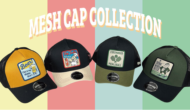 E-COMEGROUPより、『SUNNYDAY SUNDAY ワッペン キャップシリーズ』を発売中！