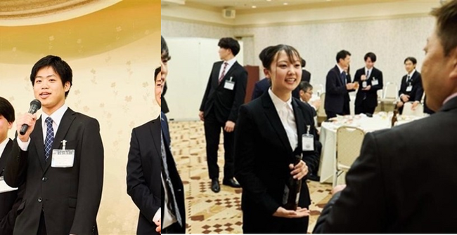 内定式で応募者378名から選ばれた13名の内定者が「施工管理体験ゲーム」を実施