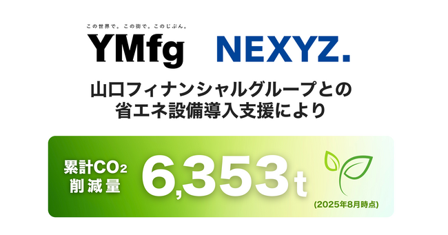 ネクシーズZEROの省エネ設備導入支援により、山口フィナンシャルグループのCO2排出削減量が6千トンを突破