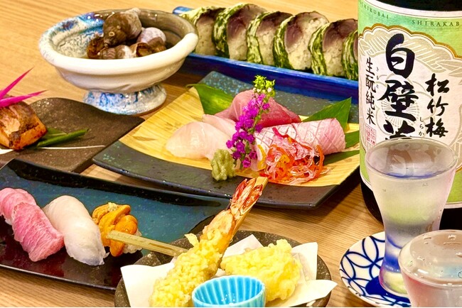 10月限定「カウンターおまかせコース」3名以上で1名様ご優待！【すし酒場 にほんいち】