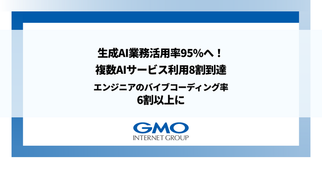 生成AIの業務活用率は95%に到達！複数AIサービス利用率は8割到達　　エンジニアのバイブコーディング率も6割以上に
