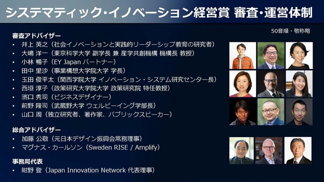 「システマティック・イノベーション経営賞」を設立