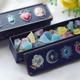 魔法の琥珀糖　青の宝石缶