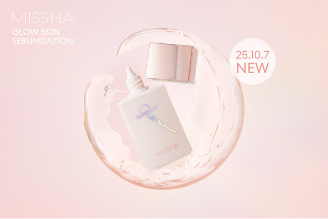 韓国コスメ「MISSHA（ミシャ）」から、素肌になりすまし美艶膜仕立て。美容液成分75％*配合のウォーターセラムデーション、誕生。
