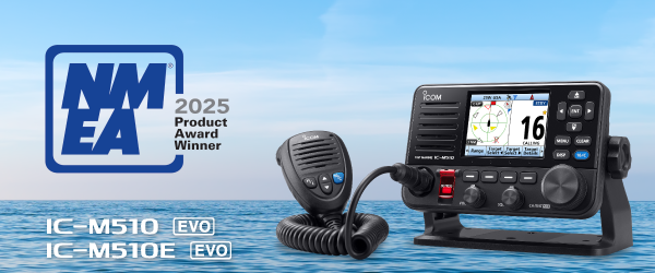 船舶用トランシーバー「IC-M510EVO」が米国NMEA賞を2年連続受賞-アイコムとしては12年連続の受賞