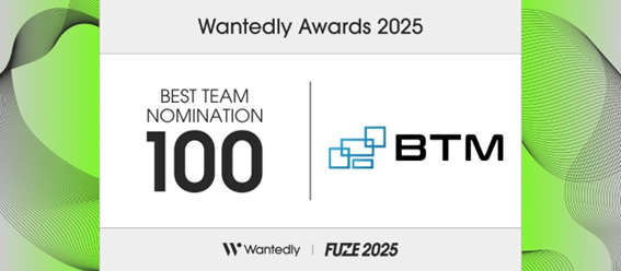 BTM　「Wantedly Awards 2025」において約40,000社の中からBEST100社に選出