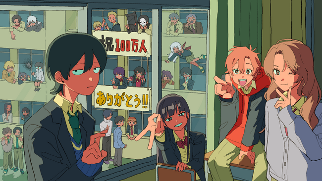 ショートアニメ『私立パラの丸高校』YouTube登録者数が100万人を突破！