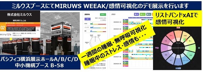 「MIRUWS WEEAK -快眠」「MIRUWS-感情」BioJpanで展示