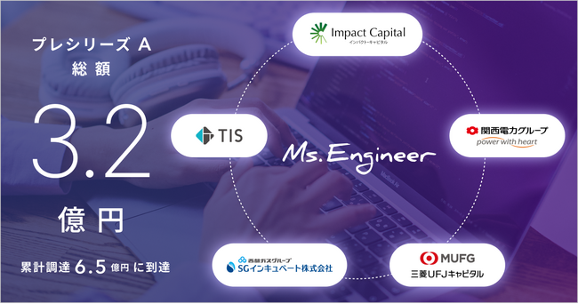 Ms.Engineer、プレシリーズAラウンドで総額3.2億円の資金調達を完了