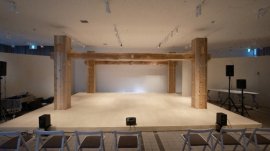 【大阪・関西万博 伝統文化未来共創Projectにて展示した「束ね柱」の様子】