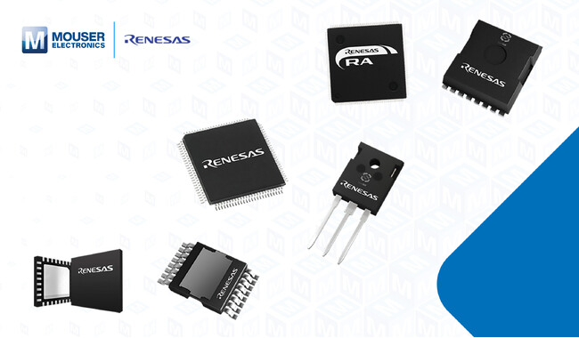 マウザー、Renesas Electronicsの最新製品を含むラインアップをさらに拡充