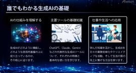 eラーニング「生成AIの基礎」講座を法人向けにレンタル開始 eラーニング「生成AIの基礎」講座を法人向けにレンタル開始