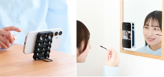 タコのような強力吸盤でピタッと吸着!壁や鏡、窓ガラスなどにスマートフォンを固定できるTakoPita 吸盤スマホパッド 15アイテムを新発売