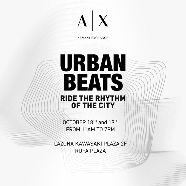 【A|X アルマーニ エクスチェンジ】ラゾーナ川崎プラザ店オープンを記念して10月18日（土）・19日（日）にイベントを開催