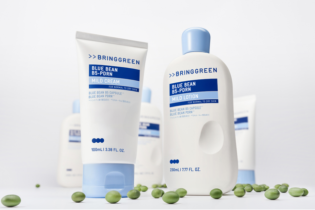 BRINGGREEN（ブリングリーン）、“青豆*¹モイスト処方”で敏感肌に寄り添う「ブルービーンB5-PDRN(TM)︎*²ライン」を11/1新発売！