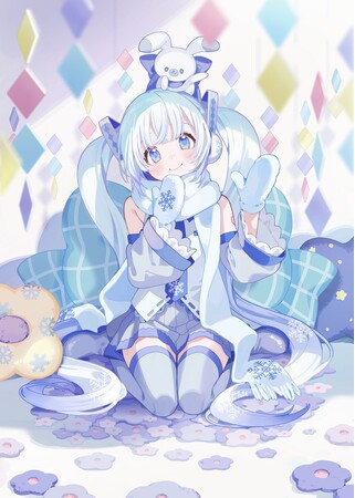 「雪ミク」をフリュー初のプライズ化！ぶーた氏の「雪ミク スカイタウン」10周年記念イラストがぬいぐるみやフィギュアで登場／10月上旬より順次展開