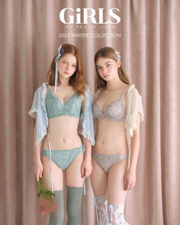 GiRLS by PEACH JOHNから新作ブラセットが登場！ホリデームード満載なデザインのノンワイヤーブラや盛りブラなどがラインナップ。