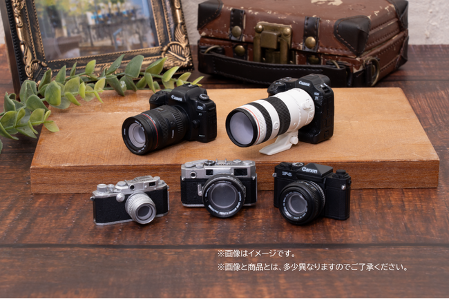 キヤノンの歴代名機5種がミニチュアで登場！　バンダイのオリジナルカプセルトイブランド「ガシャポン(R)」とコラボレーション