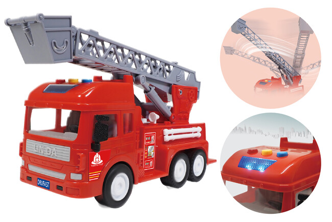 多彩なギミックとサウンドで「びゅーん」っと走る「消防車＆ミキサー車」が11月新発売！かっこいいはたらくクルマがキミの手に！