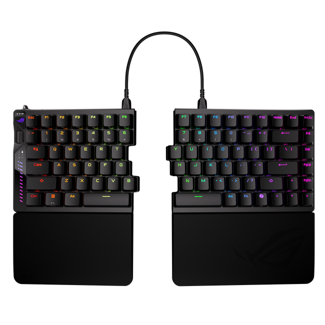 Republic of Gamersより、ROG HFX V2磁気スイッチ採用しラピッドトリガー対応、多機能ボタン&ホイールを搭載した75%サイズの分割型ゲーミングキーボードを発表