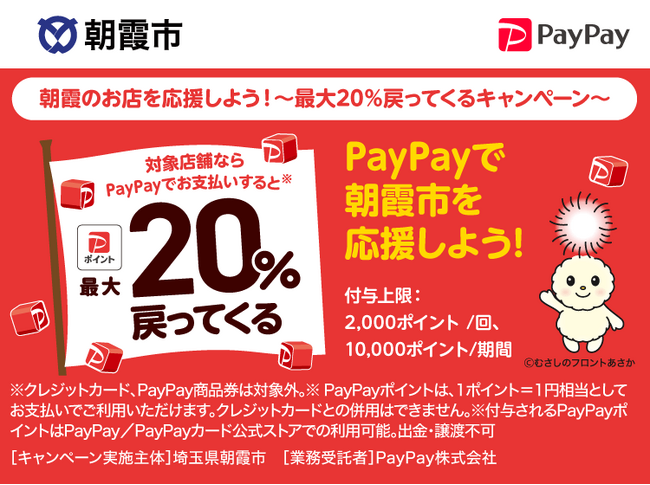デンキチ朝霞店で最大20％戻ってくる！PayPay×朝霞市「がんばろう朝霞！」キャッシュレス応援キャンペーン開催中
