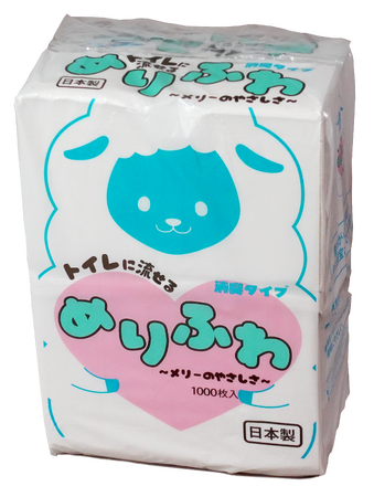 古いのに新しい!?　消臭効果付き進化系ちり紙「めりふわ」　介護やペットに便利な新商品