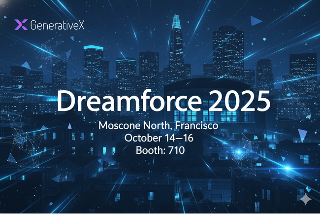 GenerativeX、世界最大級のテクノロジーイベント「Dreamforce 2025」に出展・登壇のお知らせ