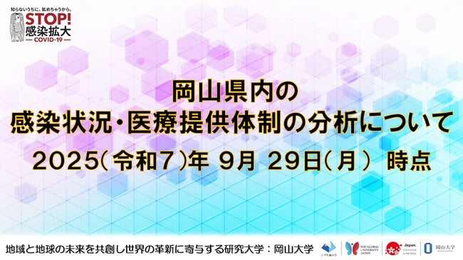【岡山大学】岡山県内の感染状況・医療提供体制の分析について(2025年9月29日現在)