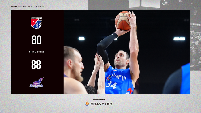 B2福岡｜延長戦でも福島の追い上げを止められず敗戦