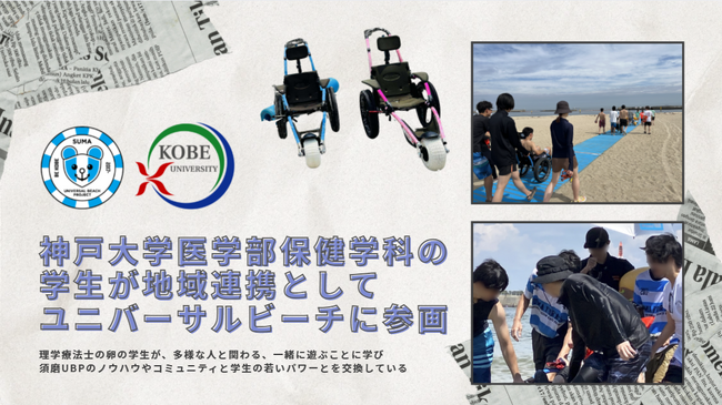 神戸大学医学部保健学科の学生が地域連携としてユニバーサルビーチに参画