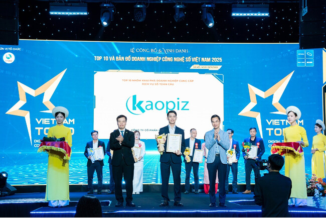 カオピーズ、「Vietnam Top 10 Tech & Map 2025」にてグローバルデジタルサービス分野で3冠達成