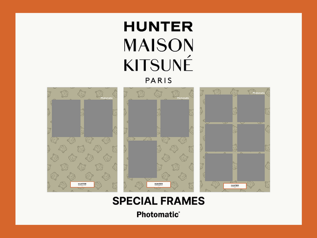 「Maison Kitsune × HUNTERコレクション」を記念したフォトフレームでPhotomaticがメゾン キツネ 代官山店に登場