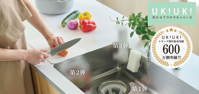 【ラク家事×清潔シンク】新商品連続リリース第1弾 10月15日発売 “キュッ”と水切り『 しぼれる排水口ネットホルダー UKIUKI 』