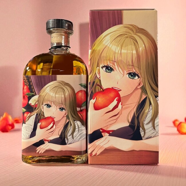 漫画家・大島永遠(おおしま とわ)氏 描きおろしラベルのカルヴァドスが限定発売。「香りを味わう」として大人の時間を彩る2本。