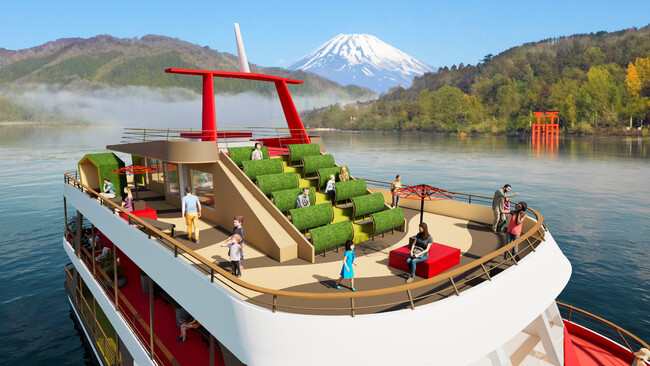 箱根・芦ノ湖に「黄金茶室」が煌めく新エンターテインメントシップ「箱根遊船 大茶会（だいちゃかい）」2025年12月、就航決定！