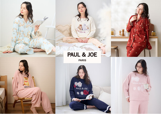 【PAUL ＆ JOE】ブランドを象徴する猫モチーフやクリザンテーム（西洋菊の一種）の花柄を取り入れた秋の新作ルームウェア、パジャマを発売。