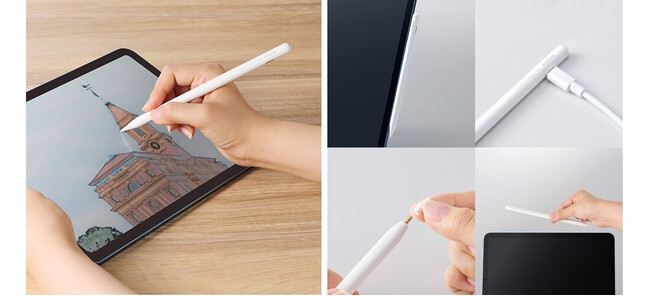ケーブルとワイヤレスの2Way充電！iPadの側面に吸着させるだけで充電ができるiPad用タッチペンを新発売