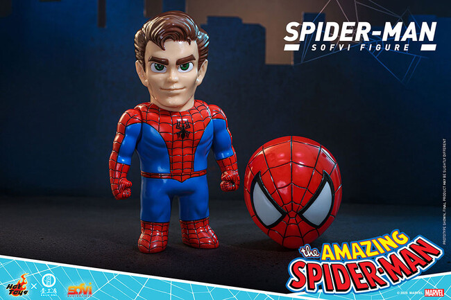 人気ソフビメーカーとホットトイズがコラボした、スパイダーマンのソフビフィギュアが登場！キーチェーン型のぬいぐるみも！