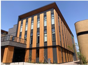 木造建築の魅力を発信する情報拠点「ポラステクノシティ」内にある「ウッドボックス」が「令和7年度 木材利用推進コンクール」を受賞