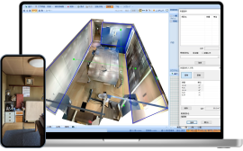 現場を3Dスキャンし取込 現場を3Dスキャンし取込