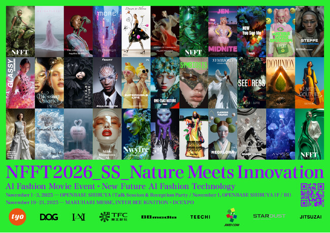 いよいよ開幕 ! 『NFFT2026_SS_Nature Meets Innovation』 AI Fashion Movie 展。 世界のトップAI クリエイター30名の最新映像を公開。