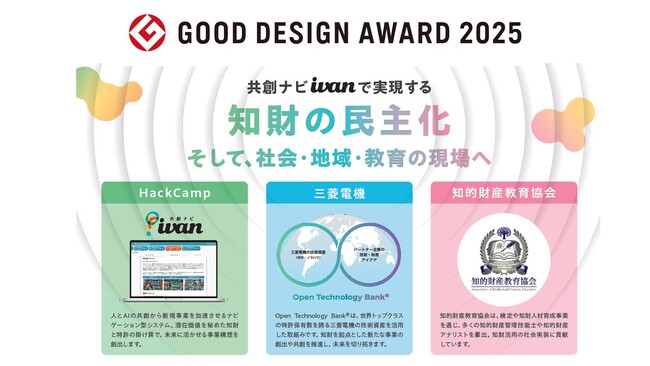 眠る知財を事業化へ導く「共創ナビ ivan(R)」、2025年度グッドデザイン賞を三者協働で受賞