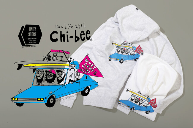 UNBY × chi-beeコラボレーション 描き下ろしイラストの限定パーカーを10月17日(金)発売